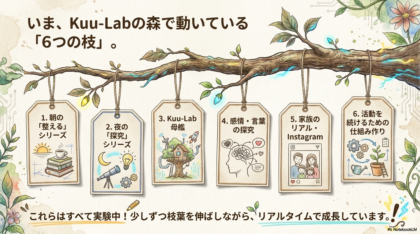 いま、Kuu-Labの森で動いている6つの枝